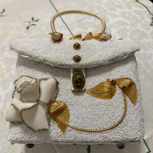 Vintage Midas of Miami Beaded Wicker Purse Glamorous 1950’s